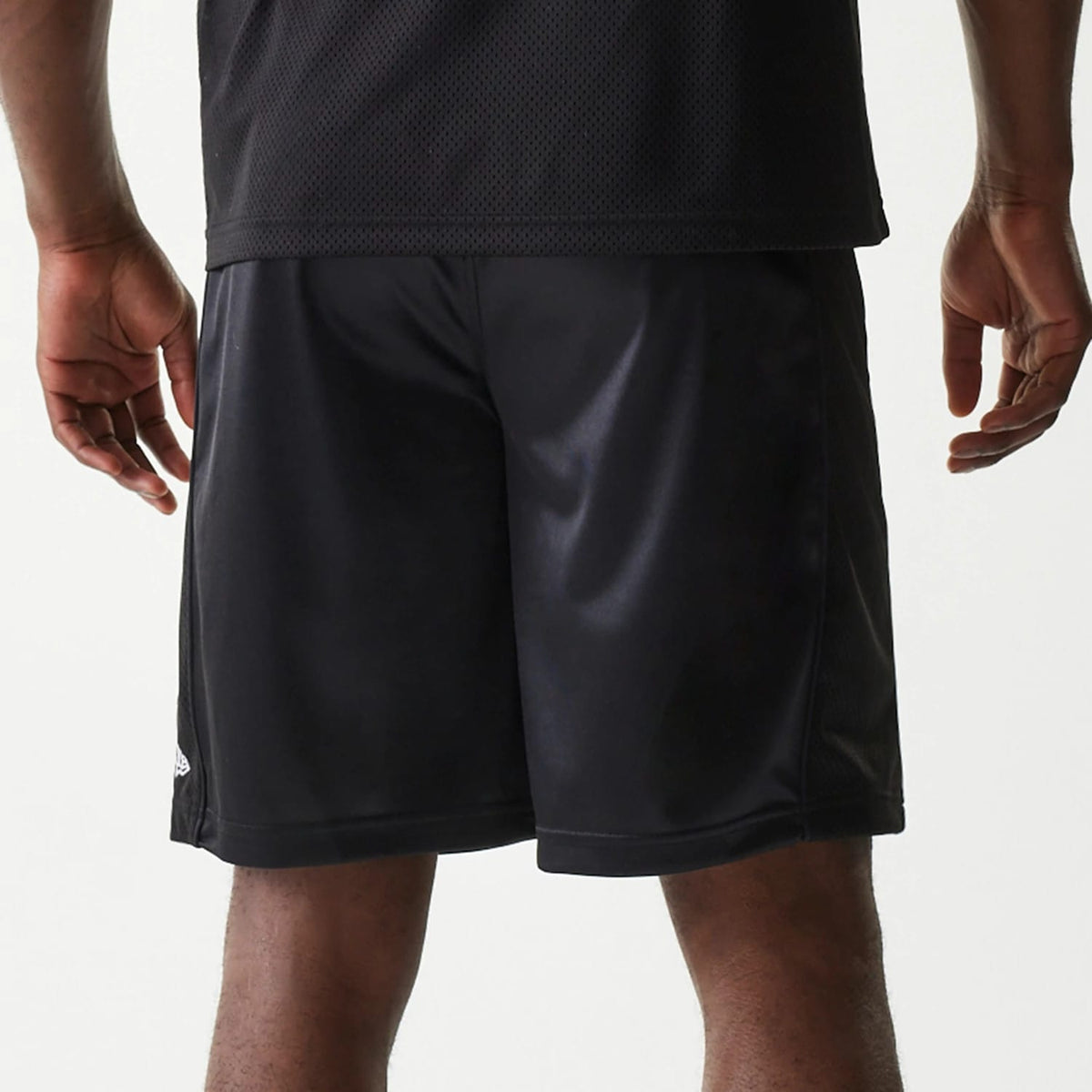 New Era Retro Sports Black Mesh Shorts-kentox
