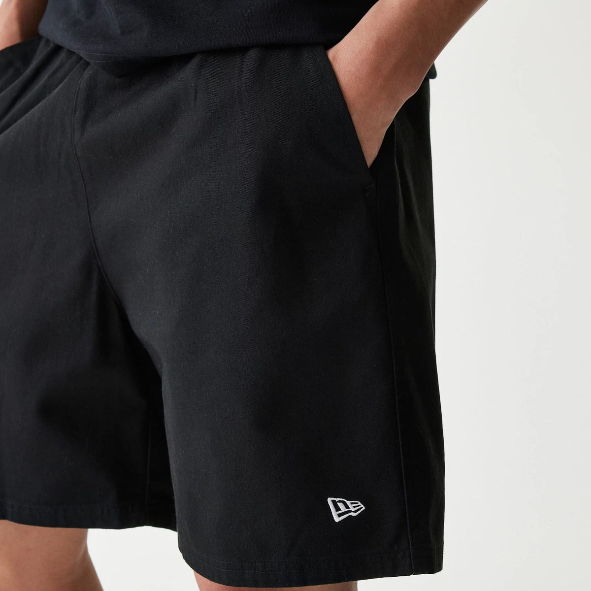 New Era Japan Woven Black Shorts-kentox