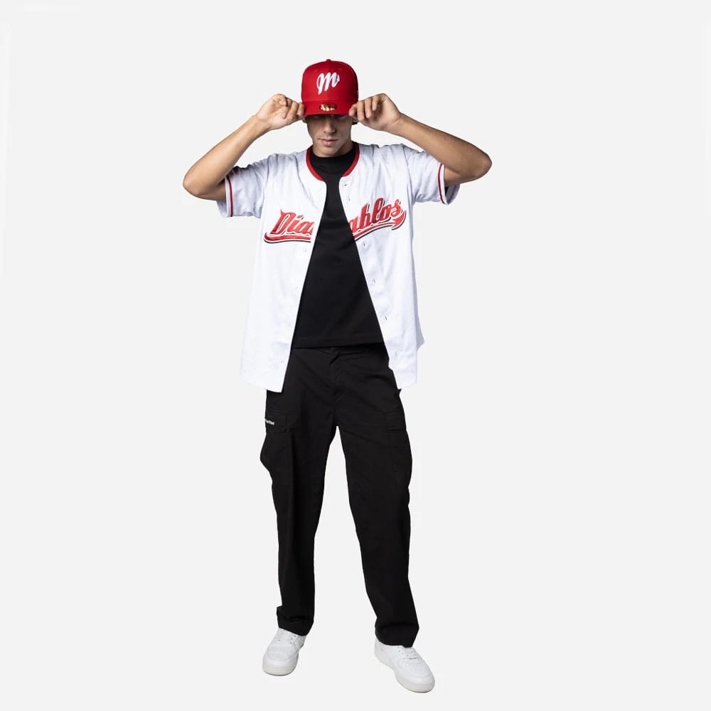 Mexico Diablos Mexico LMB On Field White On-Field Jersey-kentox