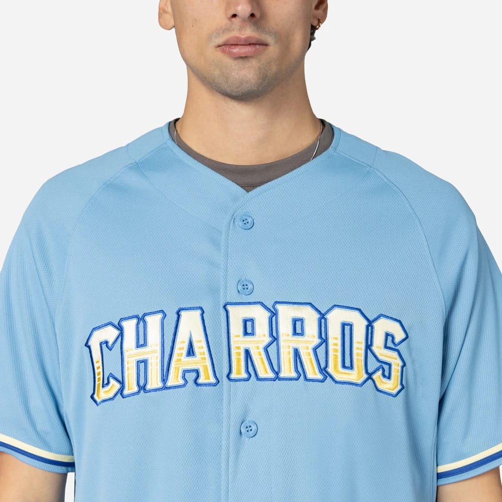 Charros De Jalisco Mexico LMB On Field Pastel Blue On-Field Jersey-kentox