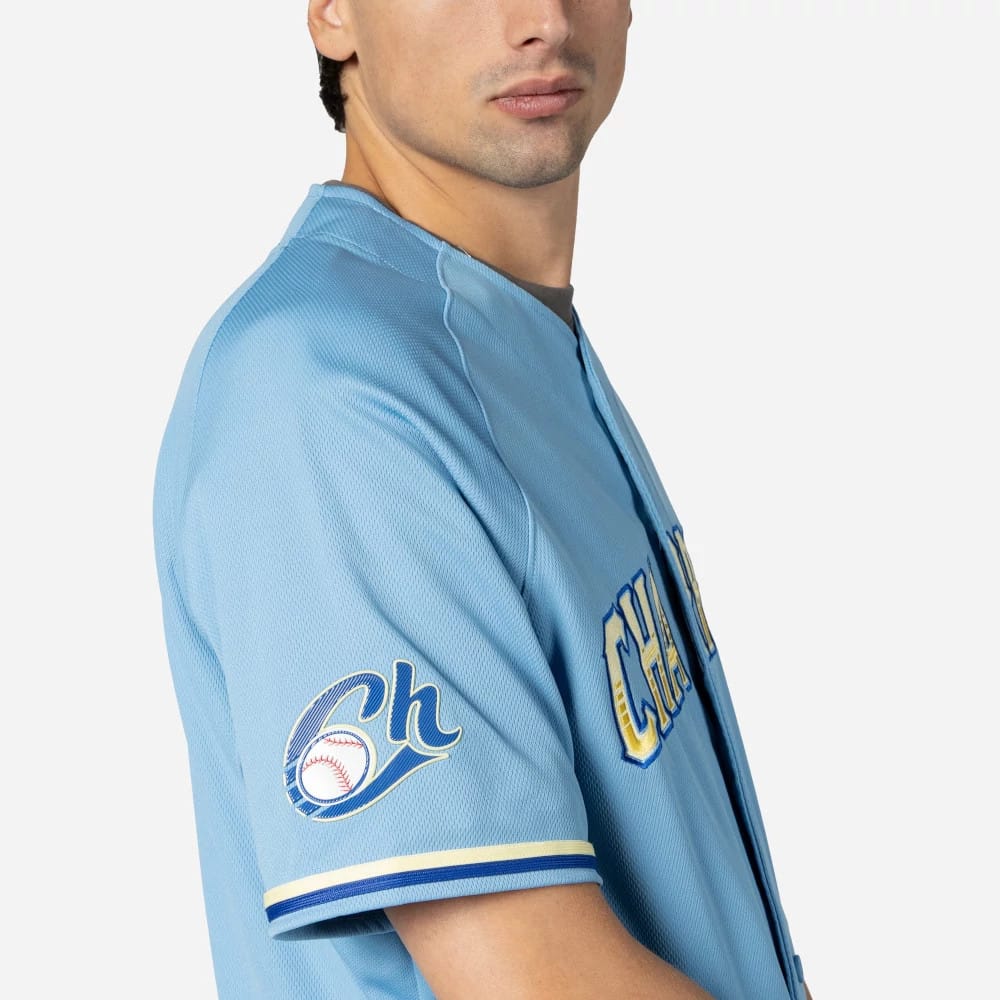 Charros De Jalisco Mexico LMB On Field Pastel Blue On-Field Jersey-kentox