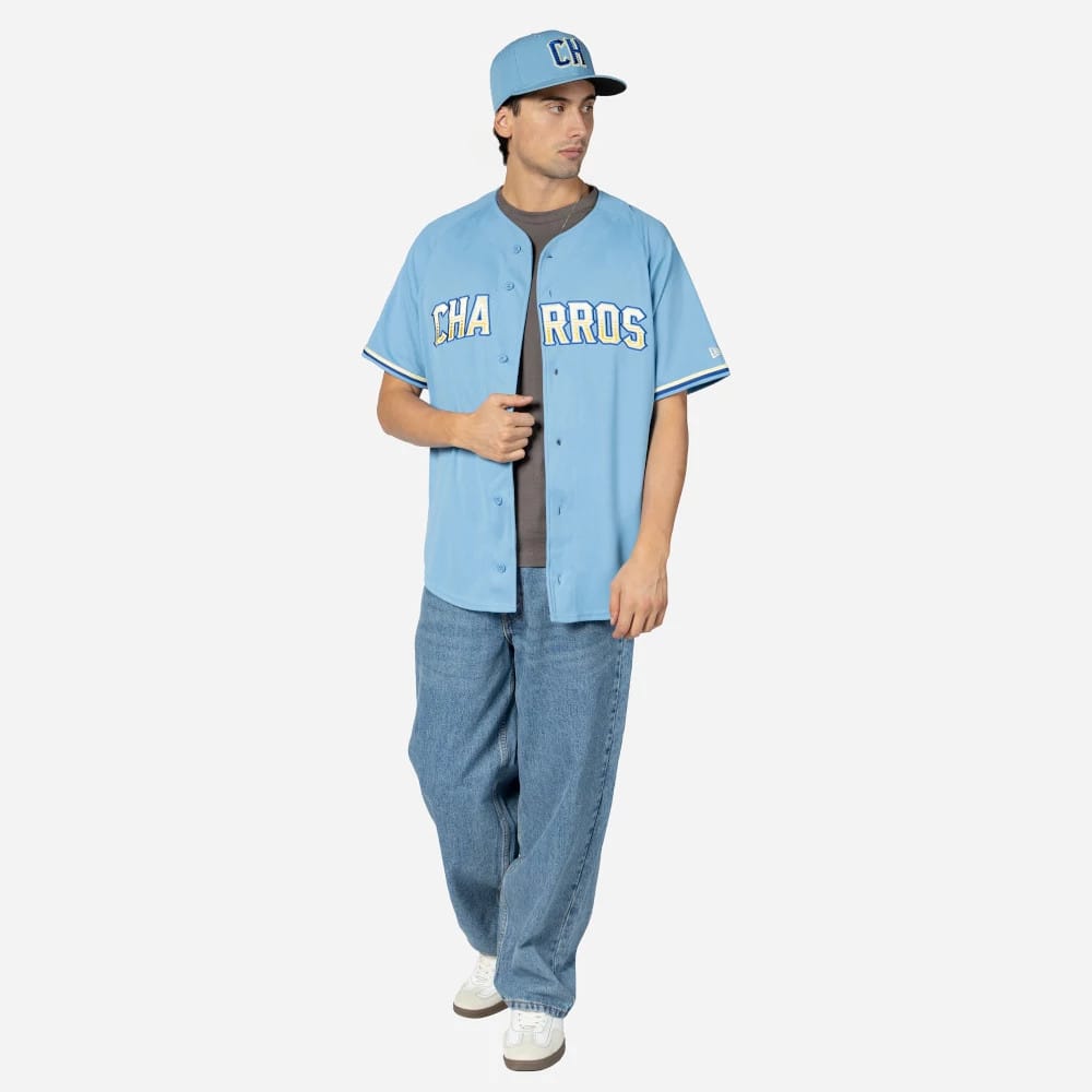 Charros De Jalisco Mexico LMB On Field Pastel Blue On-Field Jersey-kentox