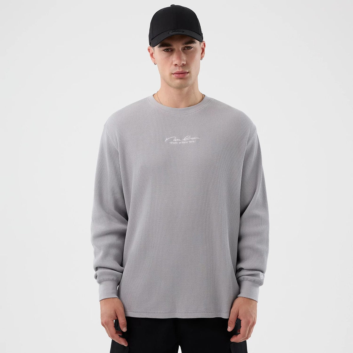 New Era Basic Grey Long Sleeve T-Shirt-kentox