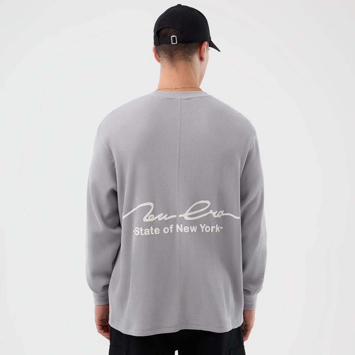 New Era Basic Grey Long Sleeve T-Shirt-kentox