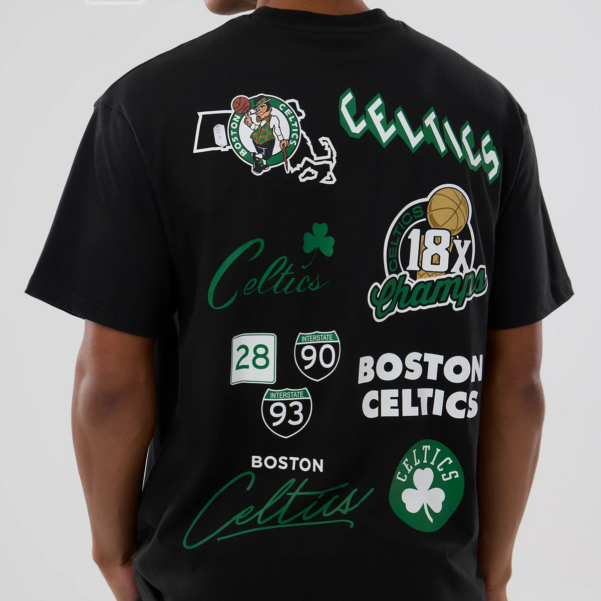 Boston Celtics NBA logo Black T-Shirt-kentox