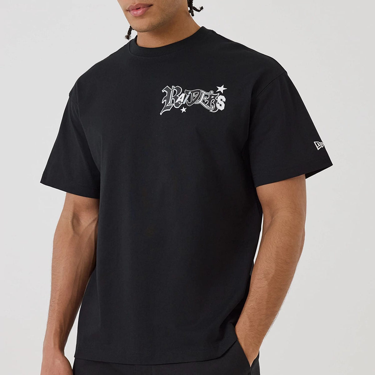 Las Vegas Raiders NFL Word Art Black T-Shirt-kentox