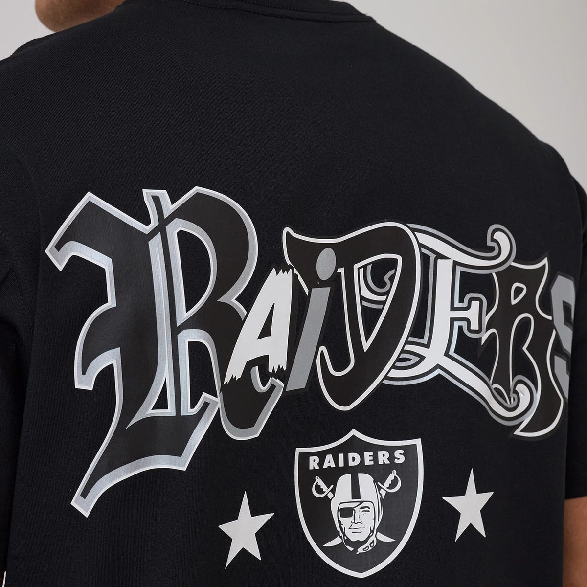 Las Vegas Raiders NFL Word Art Black T-Shirt-kentox