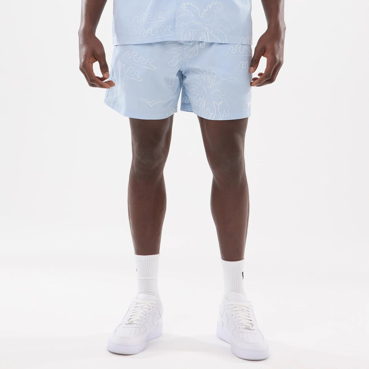 New Era Resort Blue Oversized Shorts-kentox