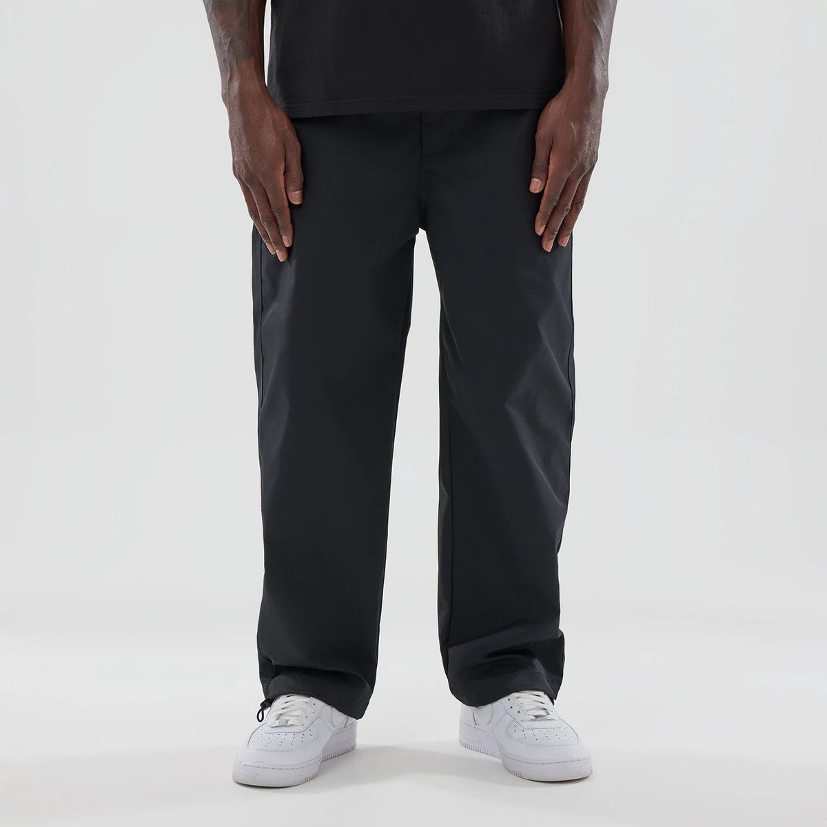 New Era NEC Logo Black Straight Leg Joggers-kentox