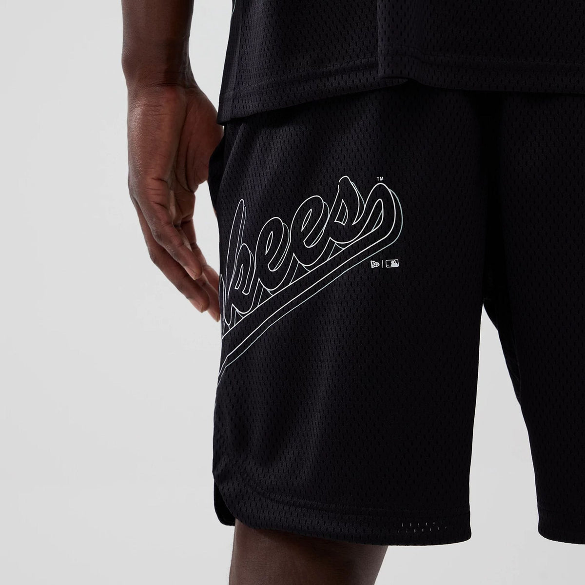 New York Yankees MLB Mix League Black Oversized Mesh Shorts-kentox