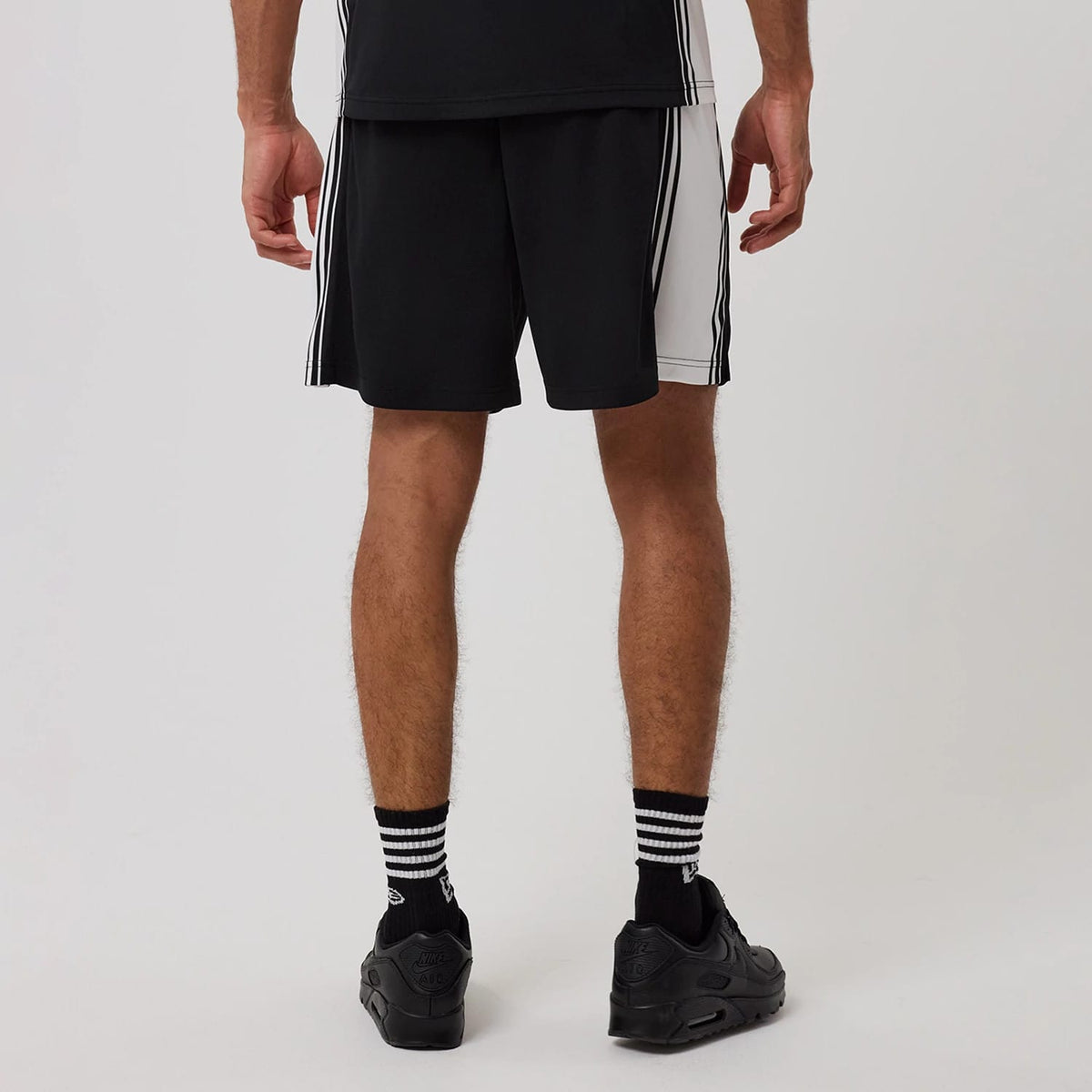 New Era Mesh Black Oversized Shorts-kentox