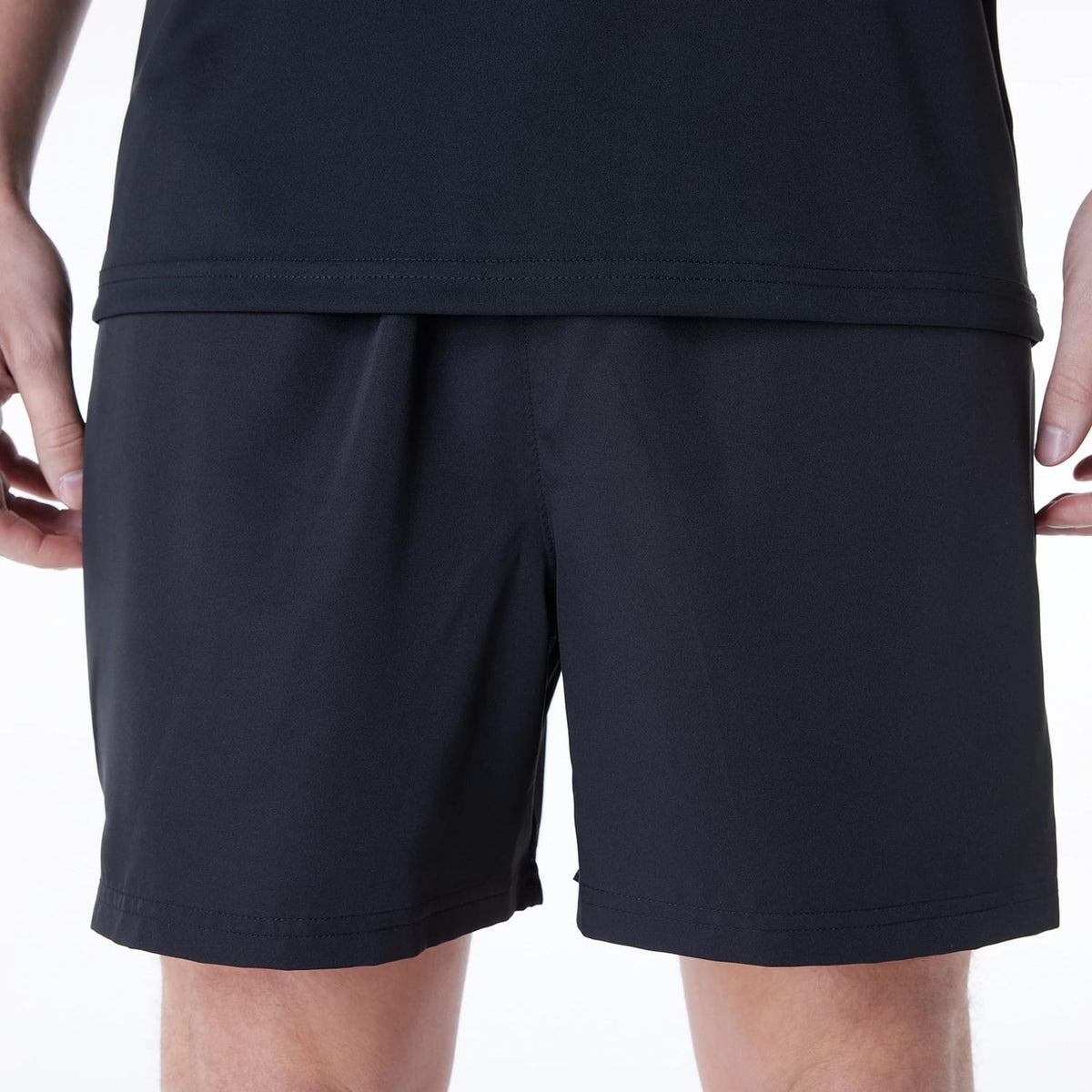 New Era Essential Black Shorts-kentox