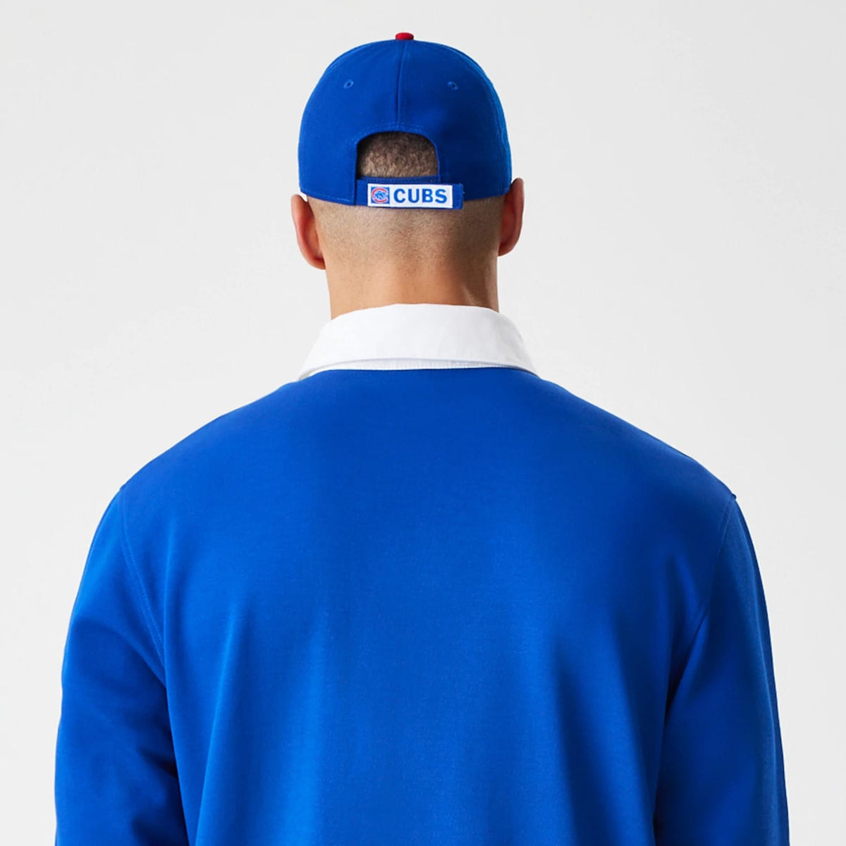 Chicago Cubs Throwback Prep Blue Long Sleeve Rugby Shirt-kentox