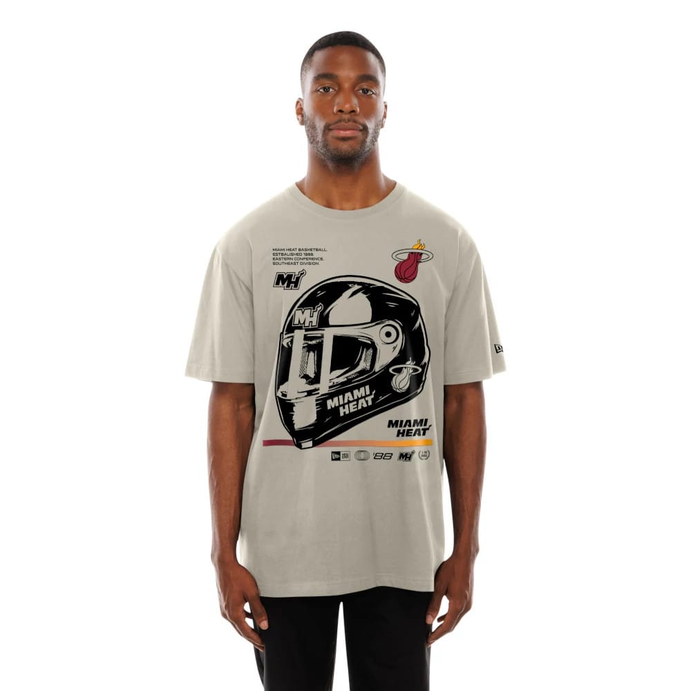 Miami Heat Modern Driver Light Beige T-Shirt-kentox