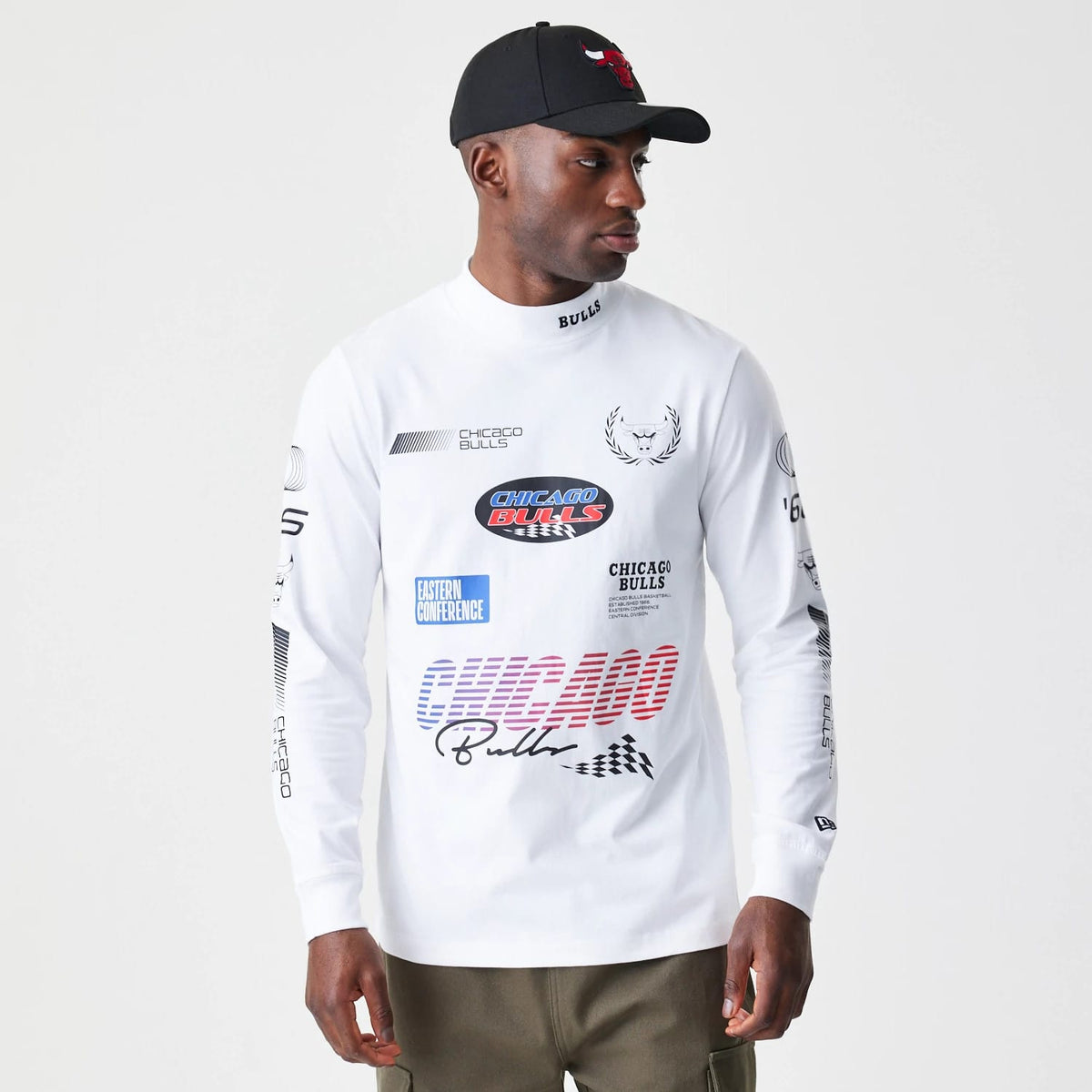 Chicago Bulls Modern Driver White Long Sleeve T-Shirt-kentox
