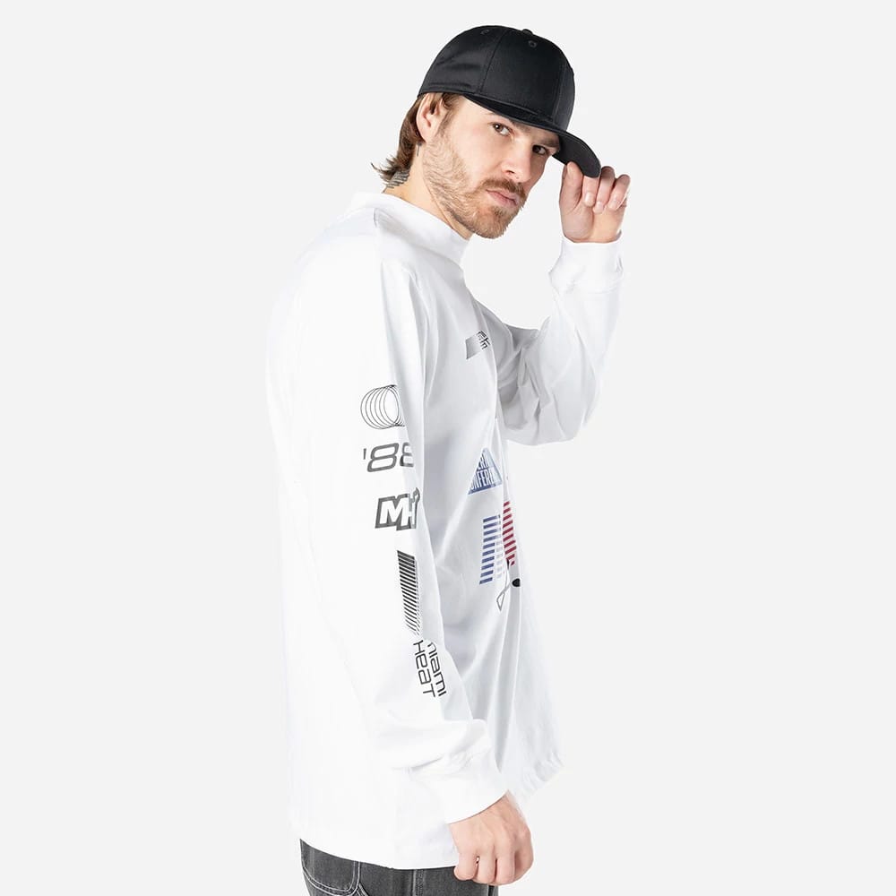 Miami Heat Modern Driver White Long Sleeve T-Shirt-kentox