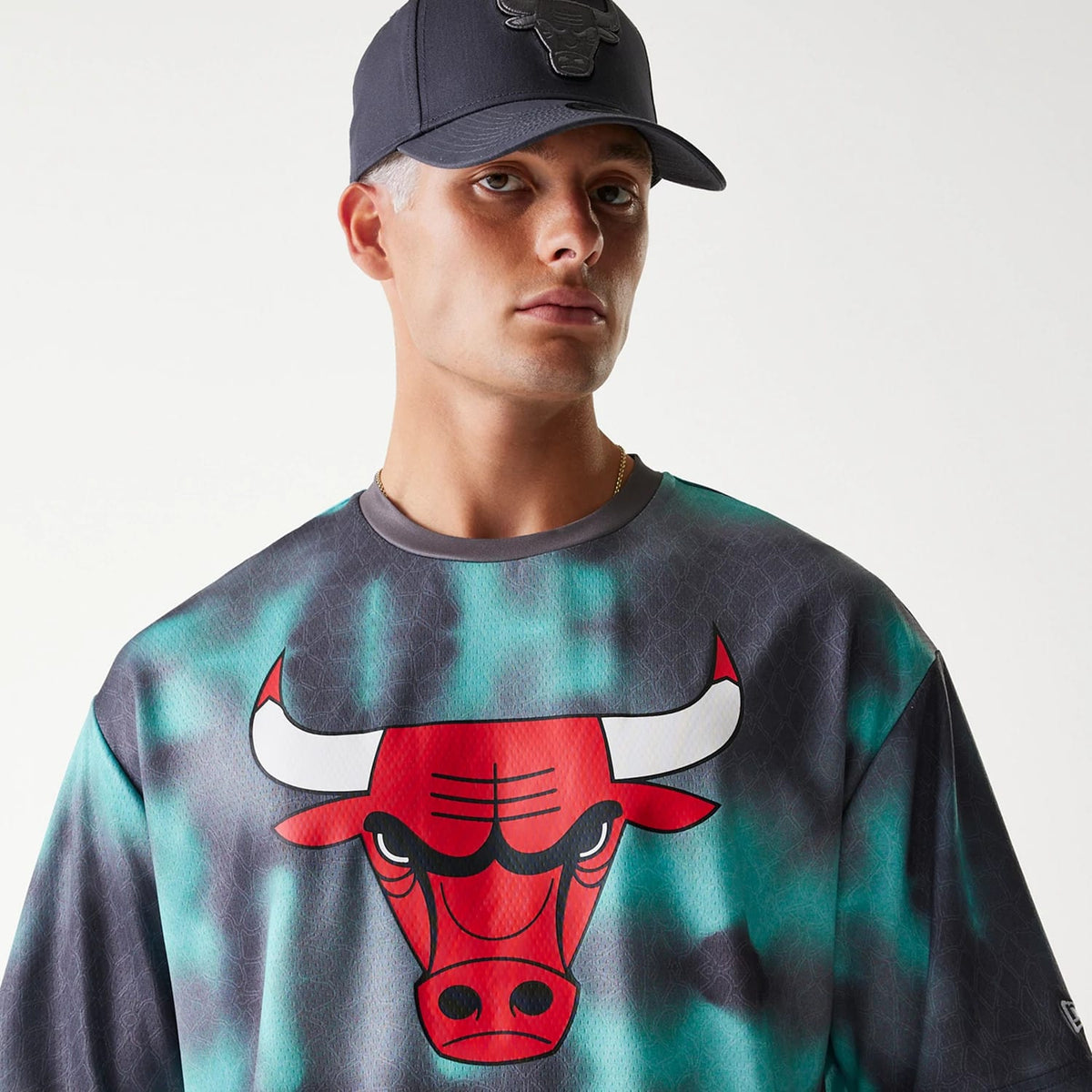 Chicago Bulls NBA All Over Print Green Oversized T-Shirt-kentox