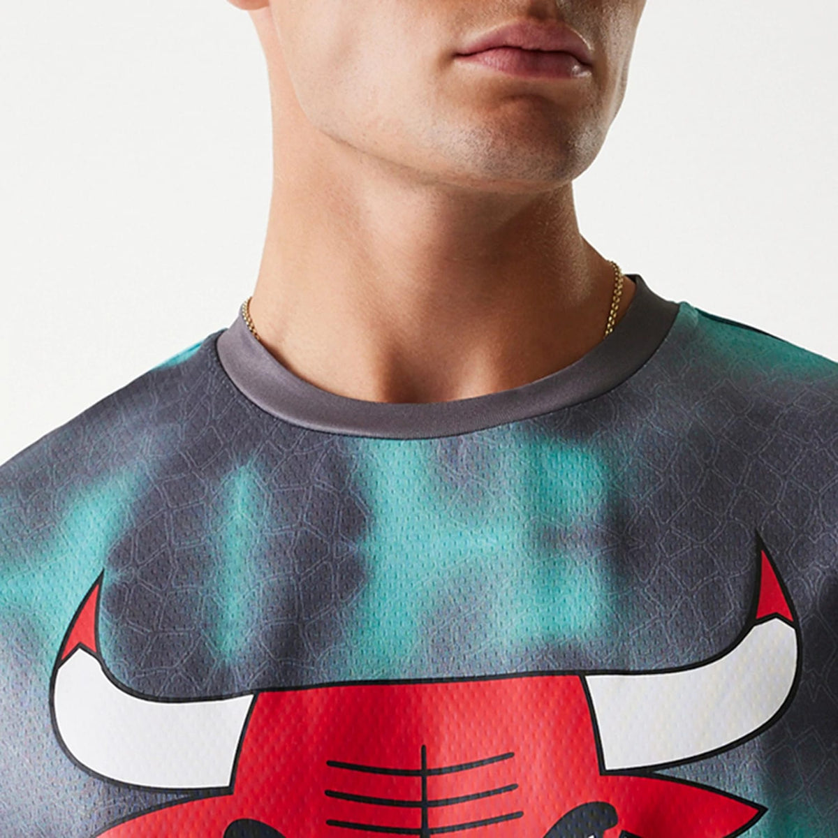Chicago Bulls NBA All Over Print Green Oversized T-Shirt-kentox