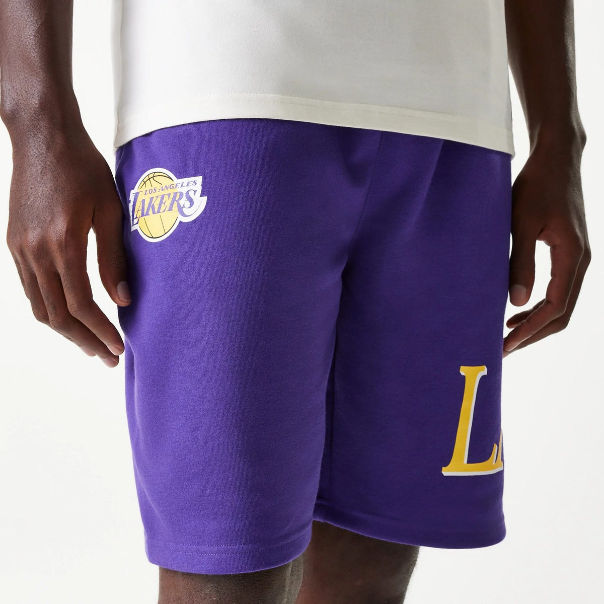 LA Lakers NBA Team Graphic Purple Shorts-kentox