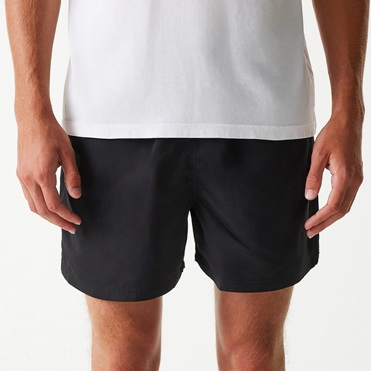 New Era Black Swim Shorts-kentox