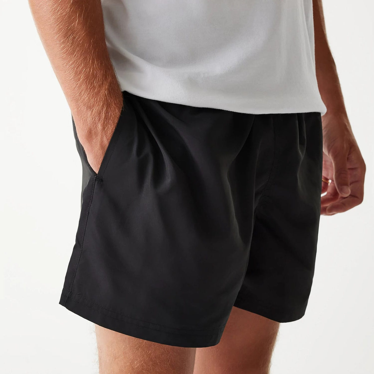 New Era Black Swim Shorts-kentox