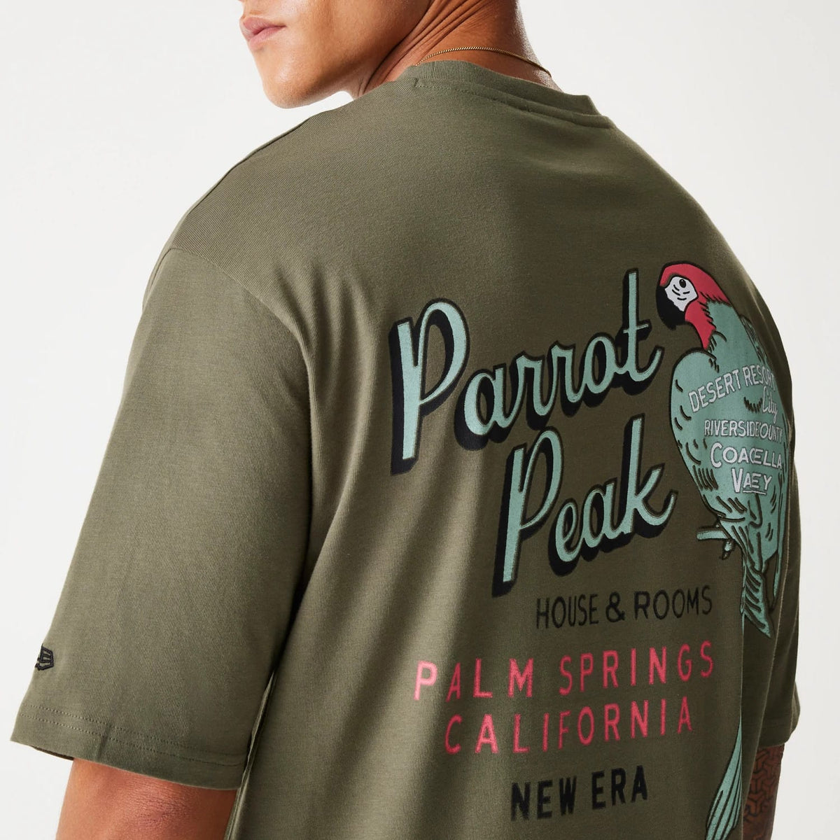 New Era Animal Graphic Green Oversized T-Shirt-kentox