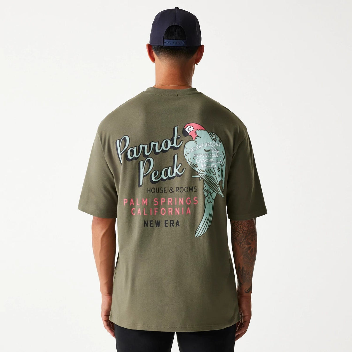 New Era Animal Graphic Green Oversized T-Shirt-kentox