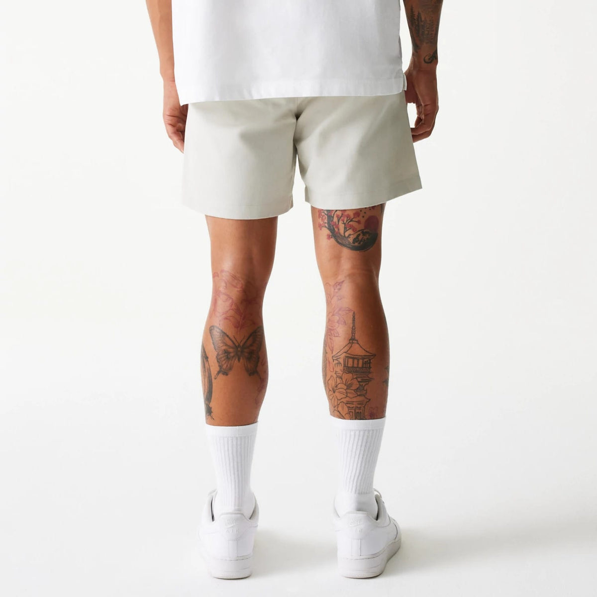 New Era Cream Chino Shorts-kentox