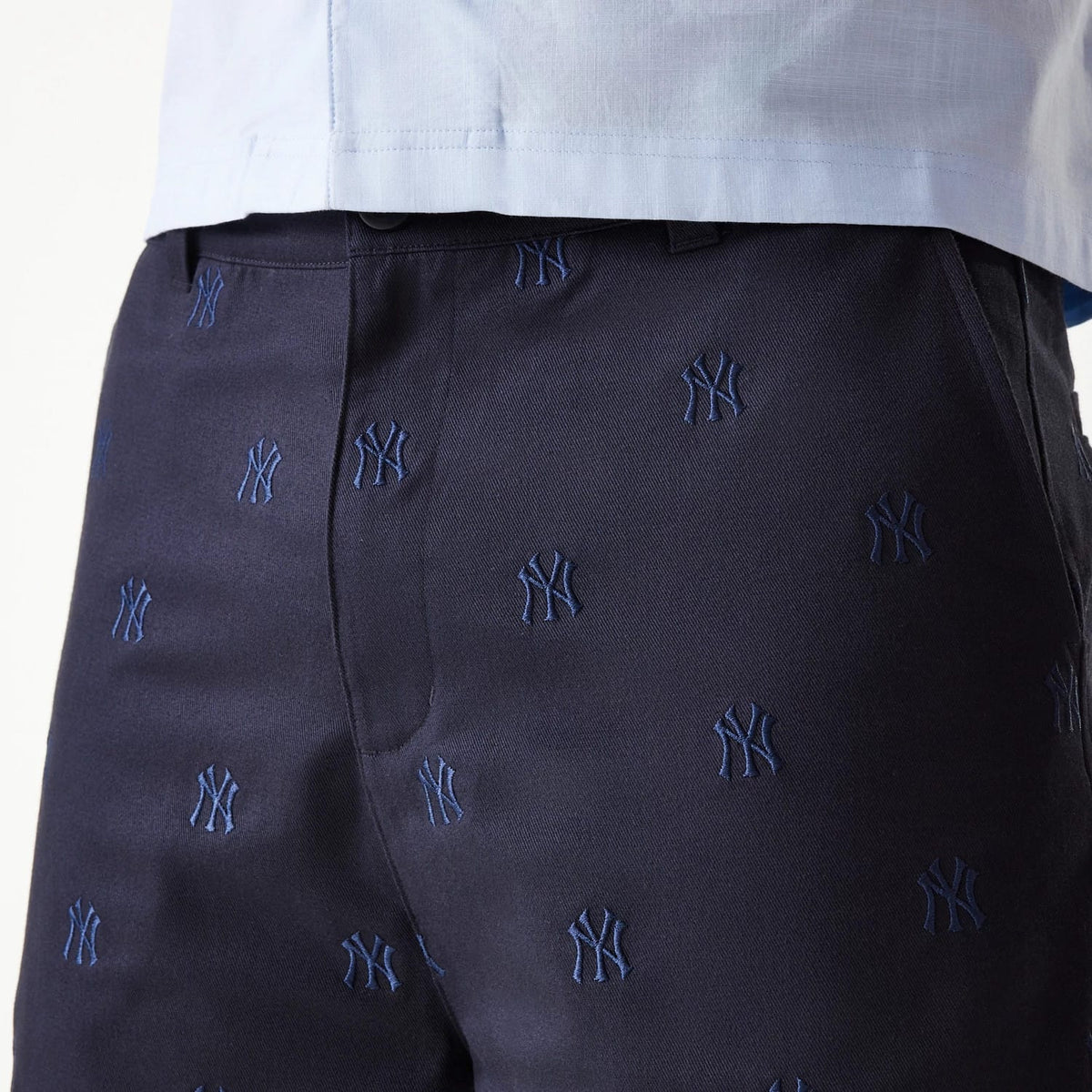 New York Yankees MLB Monogram Navy Shorts-kentox