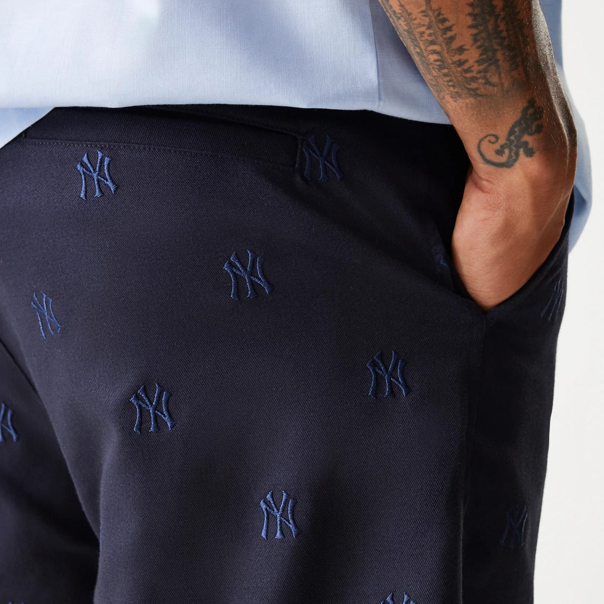New York Yankees MLB Monogram Navy Shorts-kentox