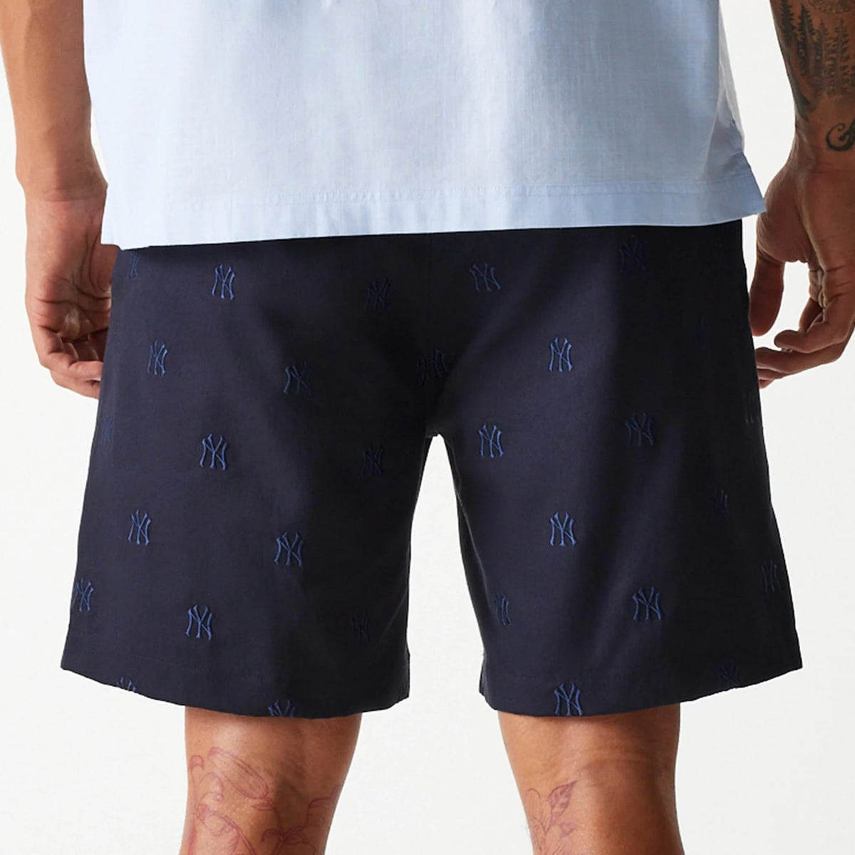 New York Yankees MLB Monogram Navy Shorts-kentox