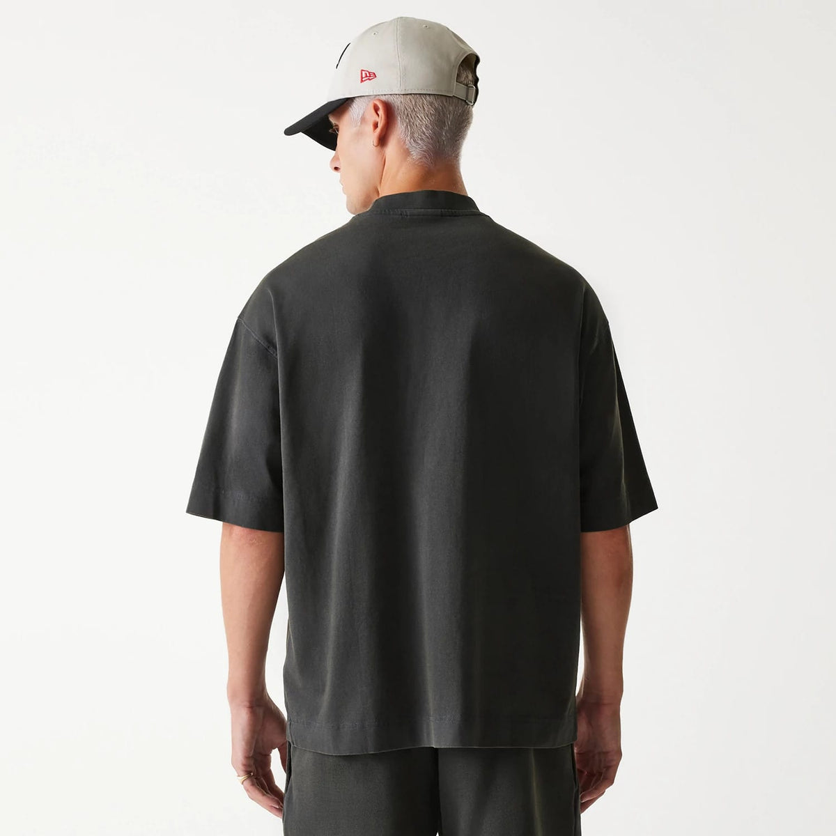 Chicago Bulls NBA Washed Grey Box T-Shirt-kentox