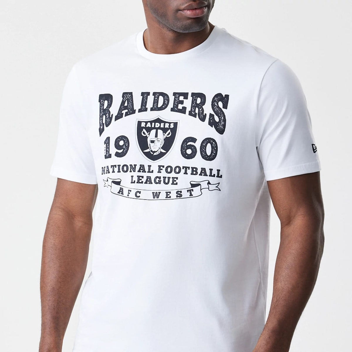 Las Vegas Raiders NFL Stack Arch Logo White T-Shirt-kentox