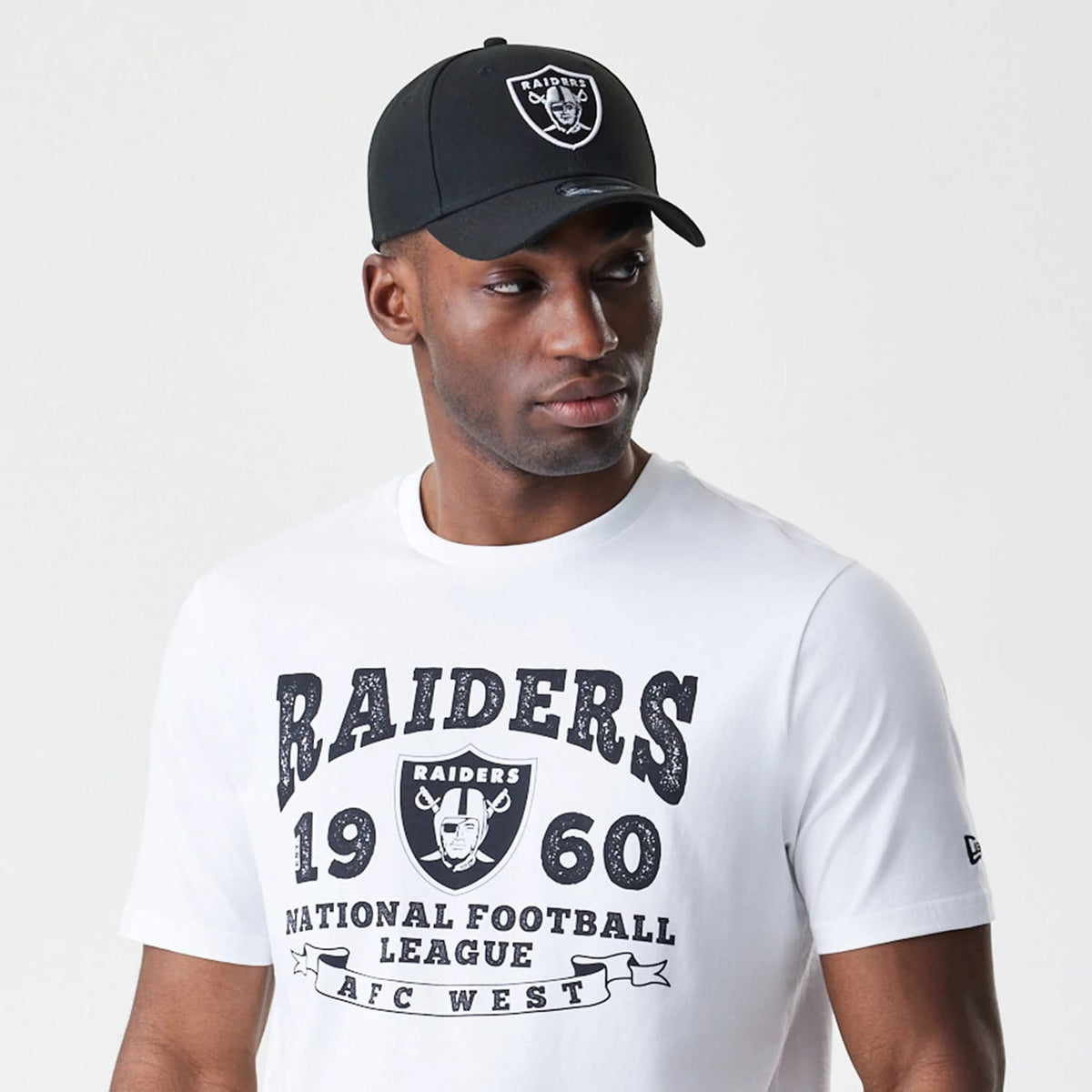 Las Vegas Raiders NFL Stack Arch Logo White T-Shirt-kentox