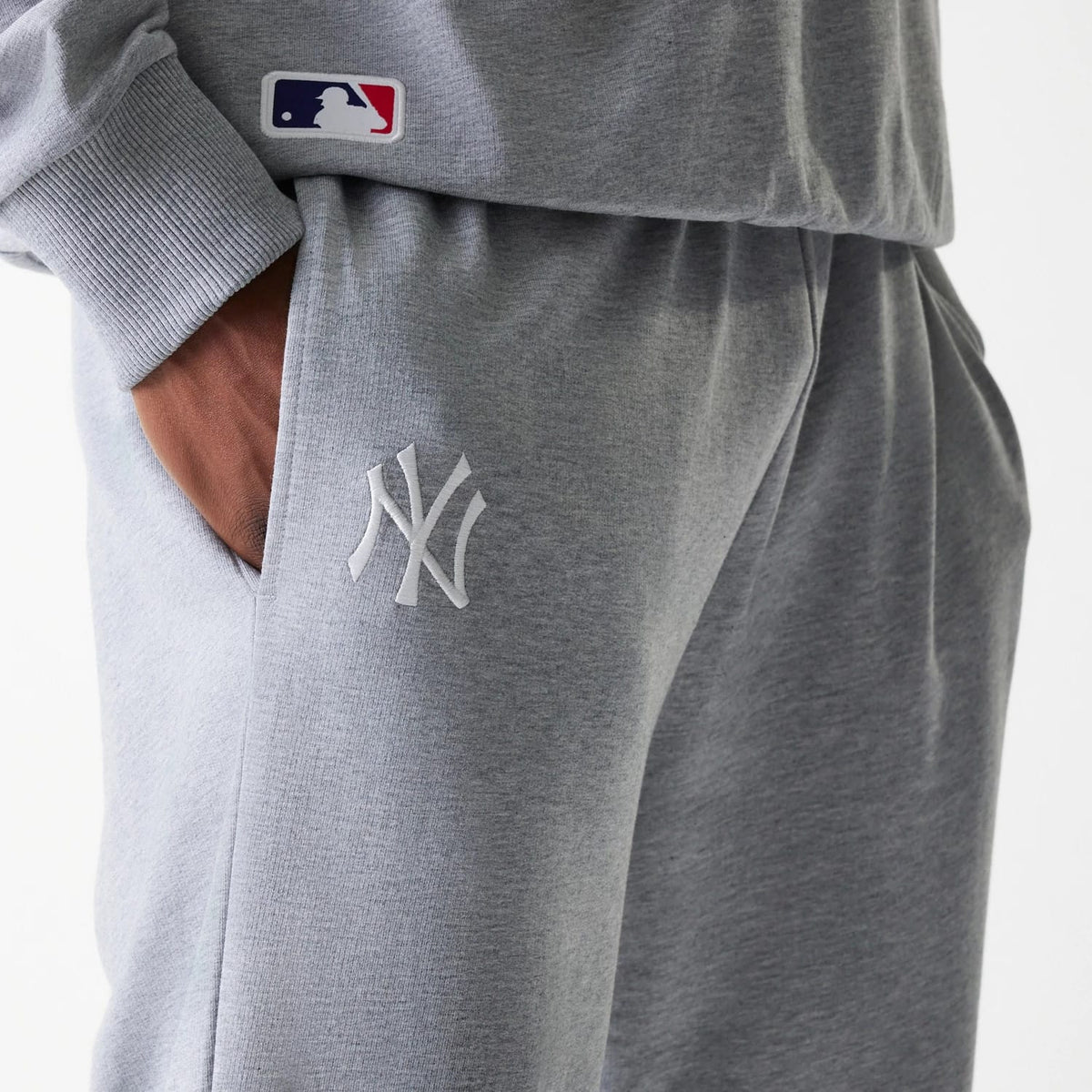 New York Yankees MLB League Essential Midi French Terry Grey Joggers-kentox