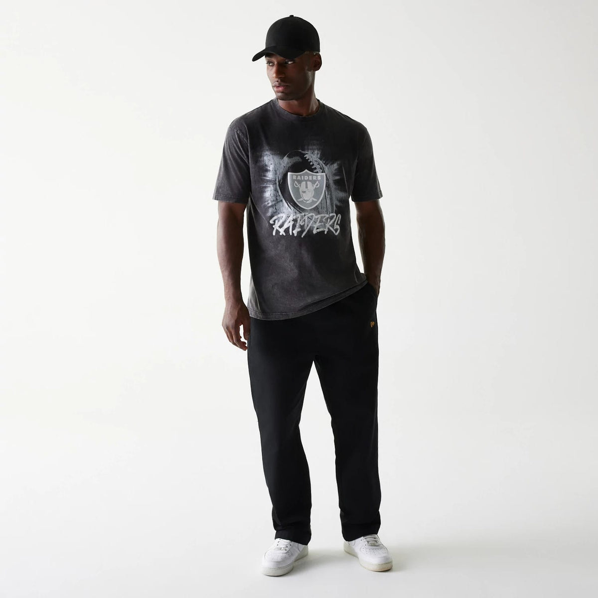 Las Vegas Raiders NFL Sport Night Black T-Shirt-kentox