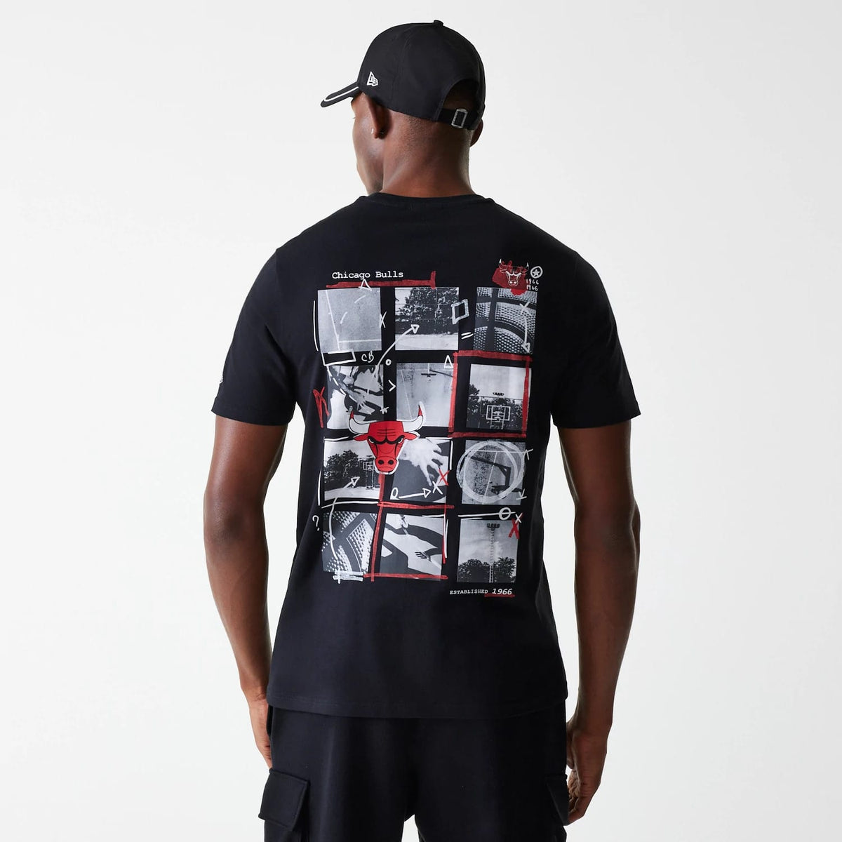 Chicago Bulls NBA Photographic Print Black T-Shirt-kentox