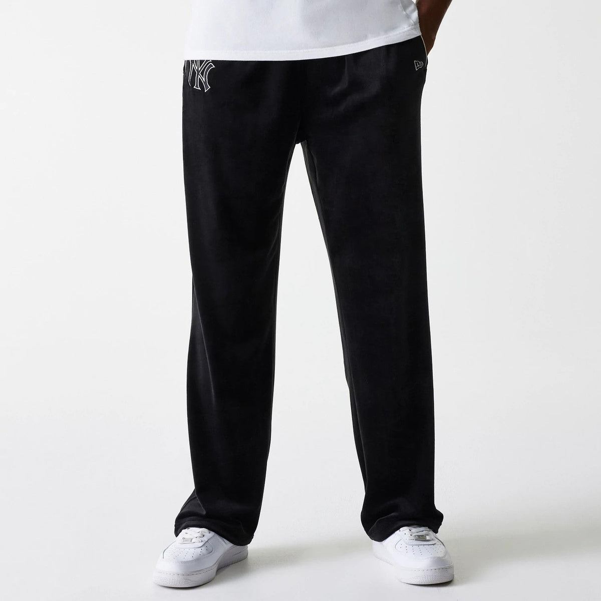 New York Yankees MLB Velour Black Track Pants-kentox