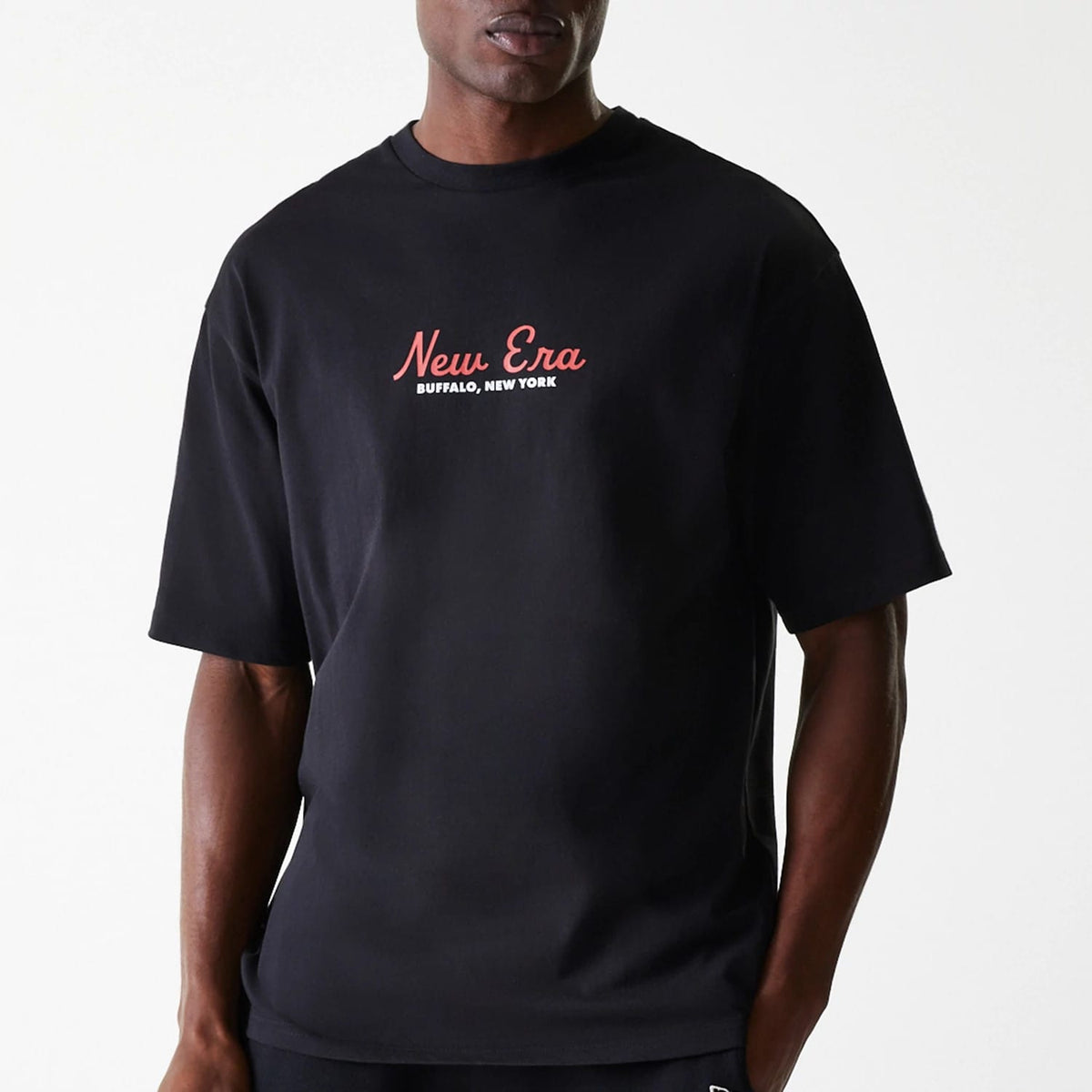 New Era Animal Graphic Black Oversized T-Shirt-kentox