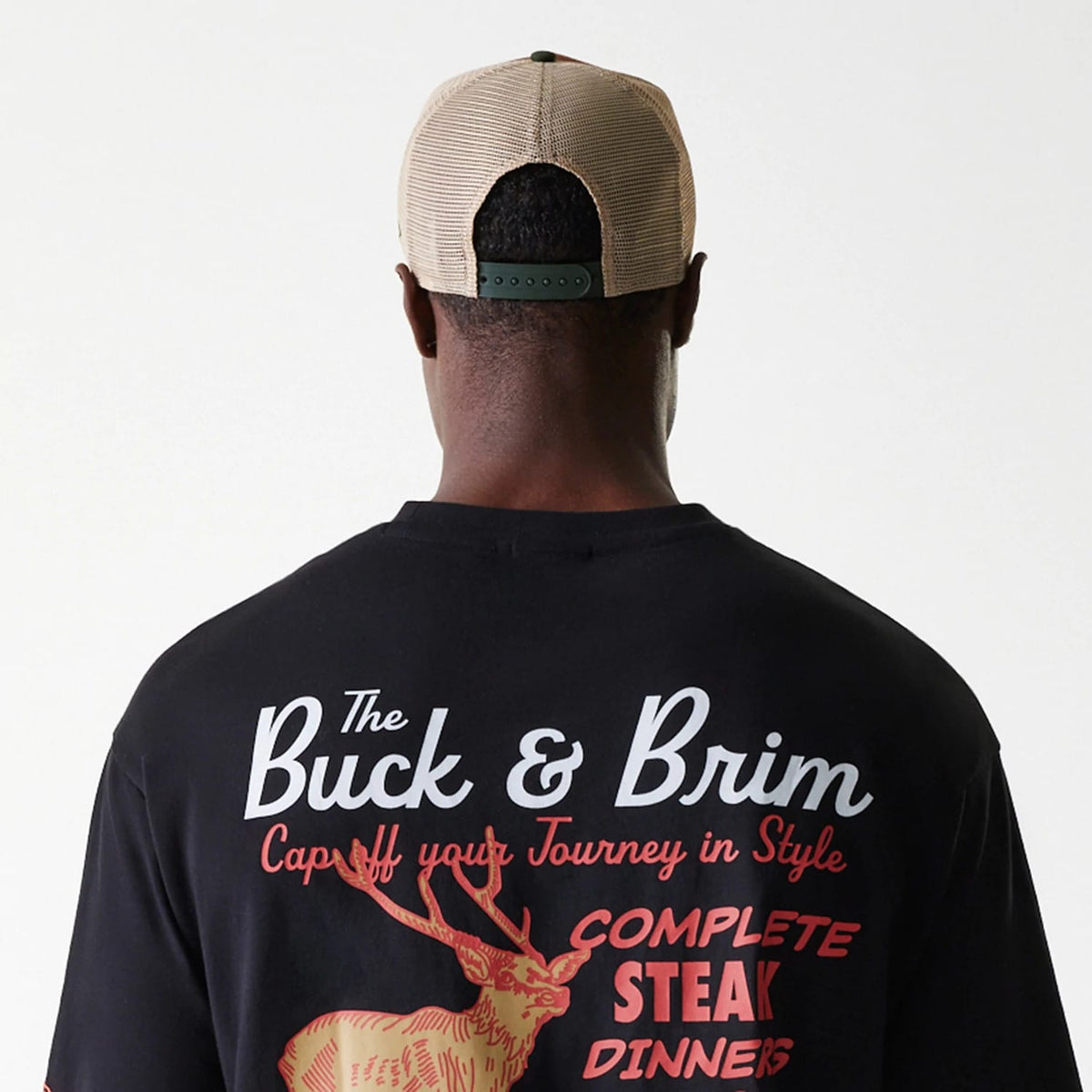 New Era Animal Graphic Black Oversized T-Shirt-kentox