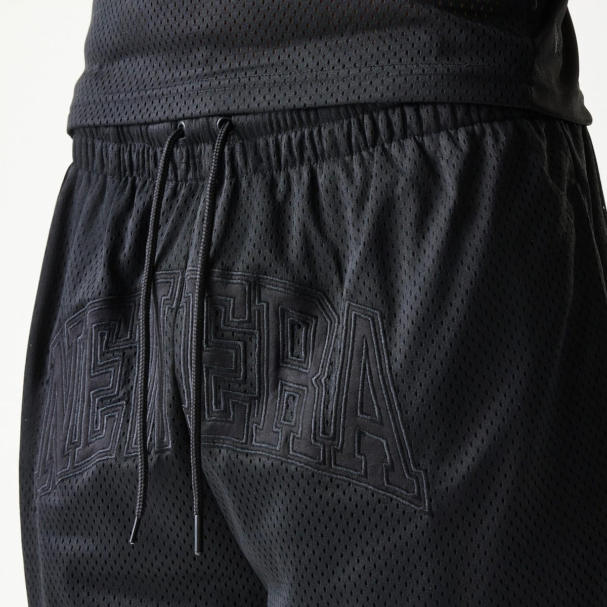 New Era Mesh Black Shorts-kentox