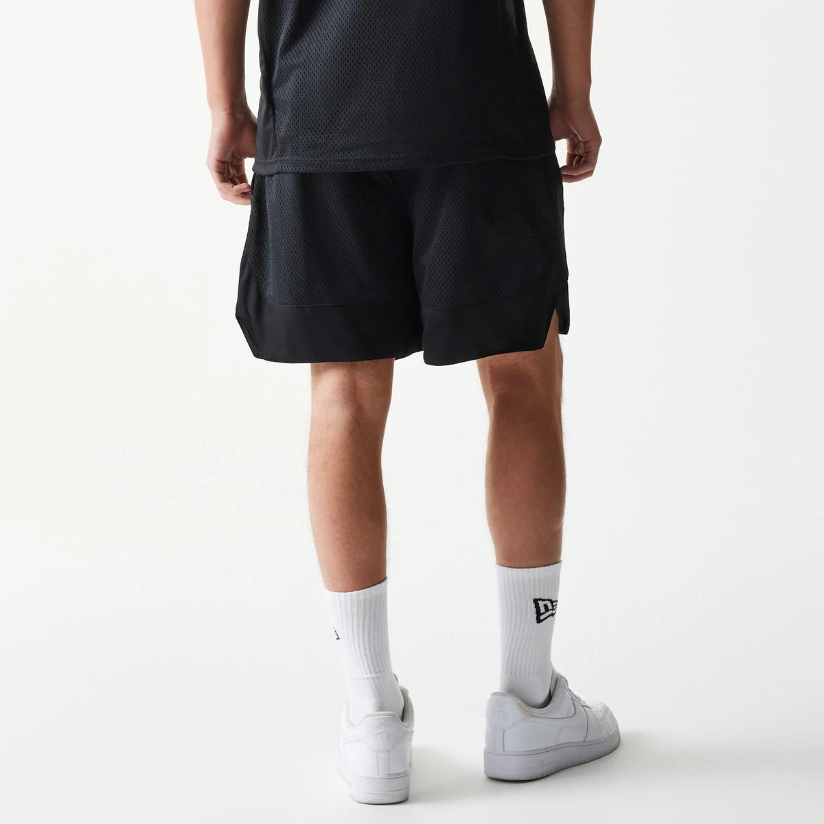 New Era Mesh Black Shorts-kentox