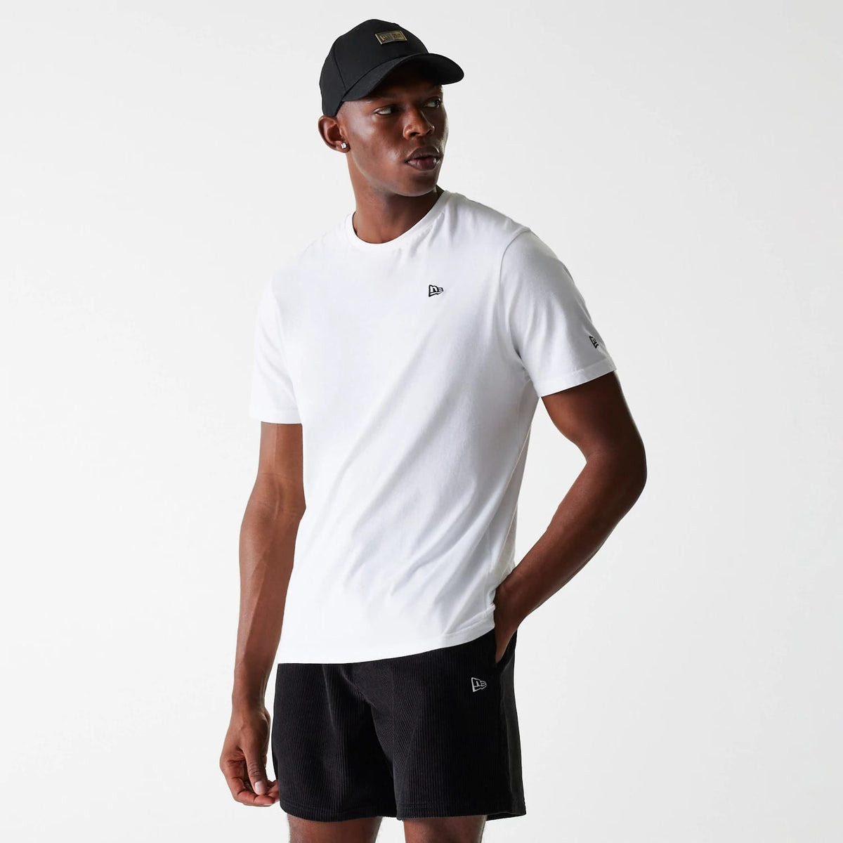 New Era Cord Black Shorts-kentox