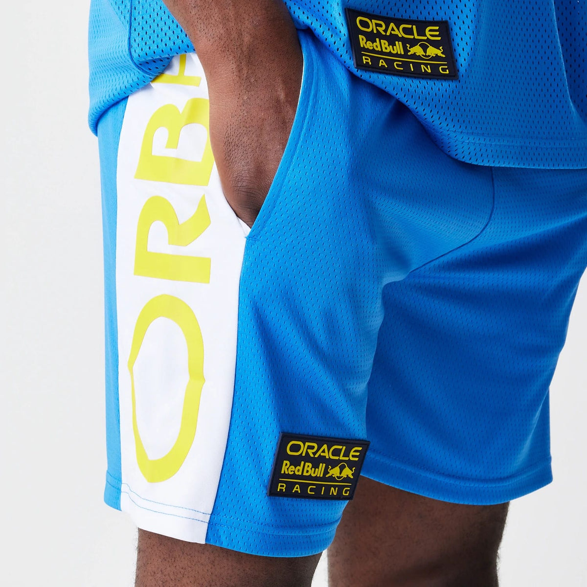Red Bull Racing Graphic Mesh Blue Shorts-kentox