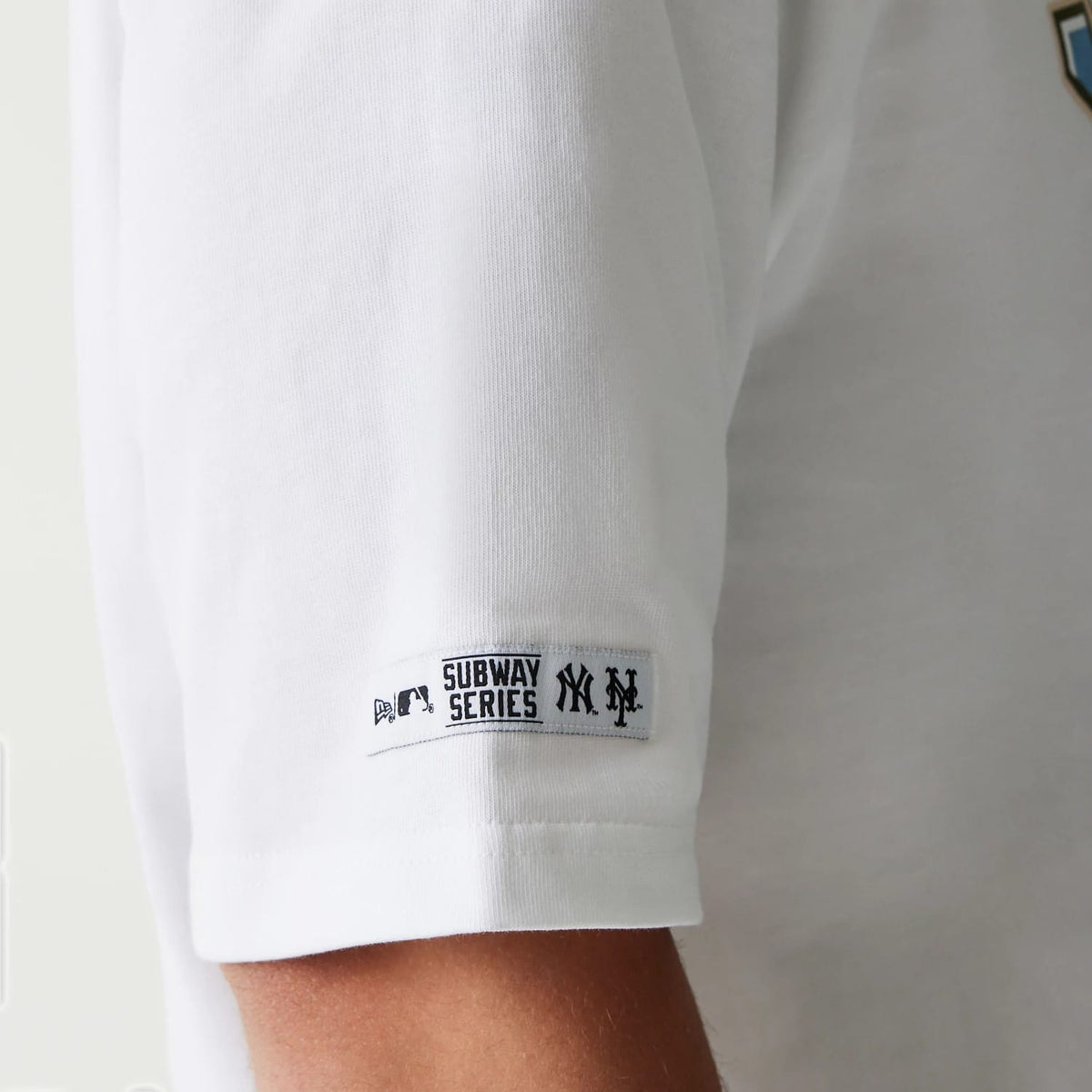 MLB Subway Series White Oversized T-Shirt-kentox