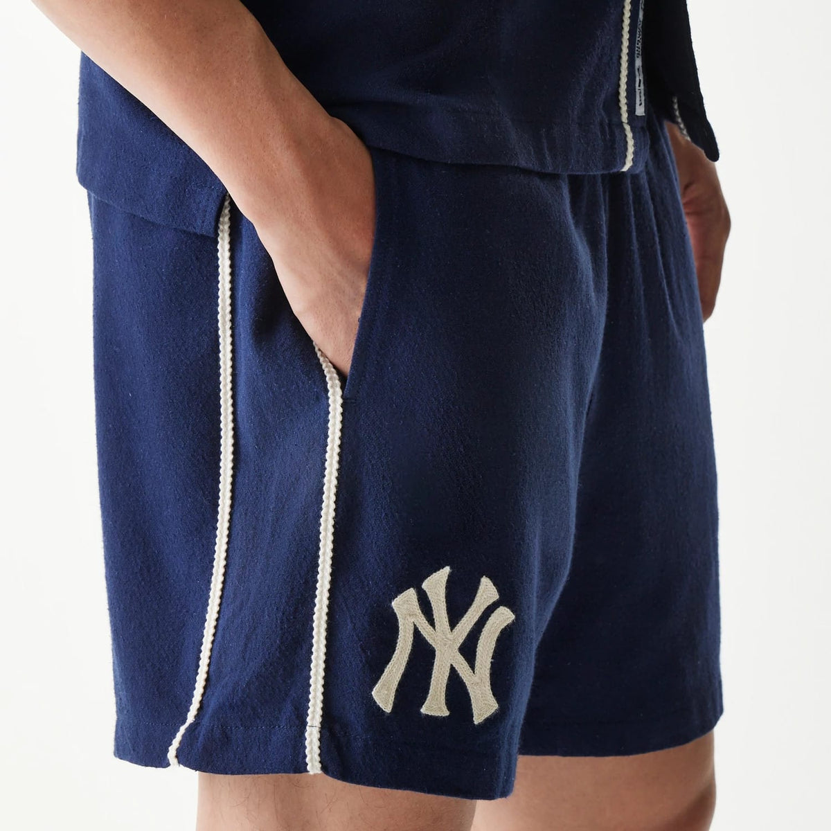 New York Yankees MLB Piping Navy Shorts-kentox
