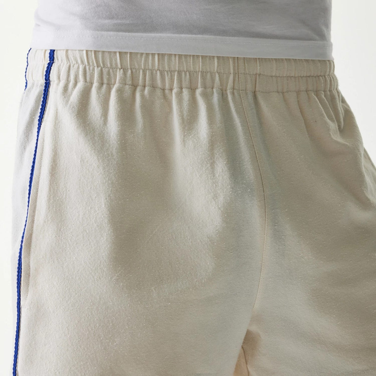 New York Mets MLB Piping Open Cream Shorts-kentox
