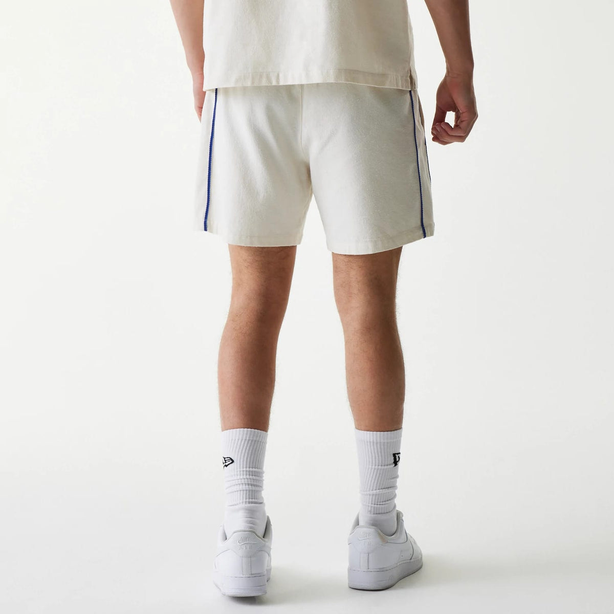 New York Mets MLB Piping Open Cream Shorts-kentox