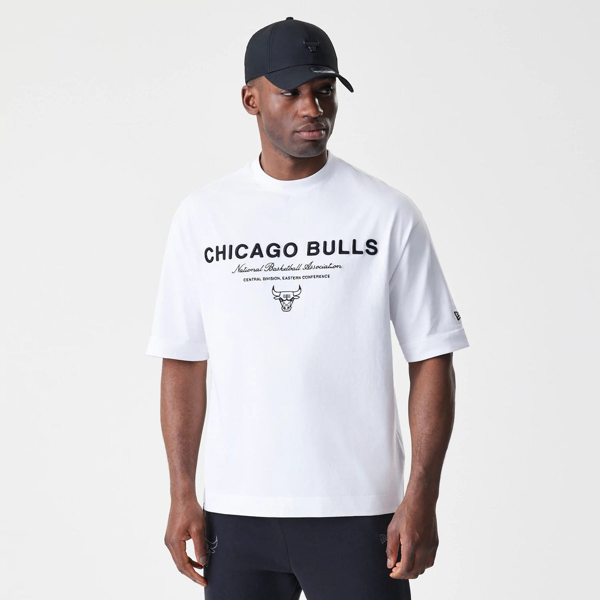 Chicago Bulls NBA Linear White T-Shirt-kentox
