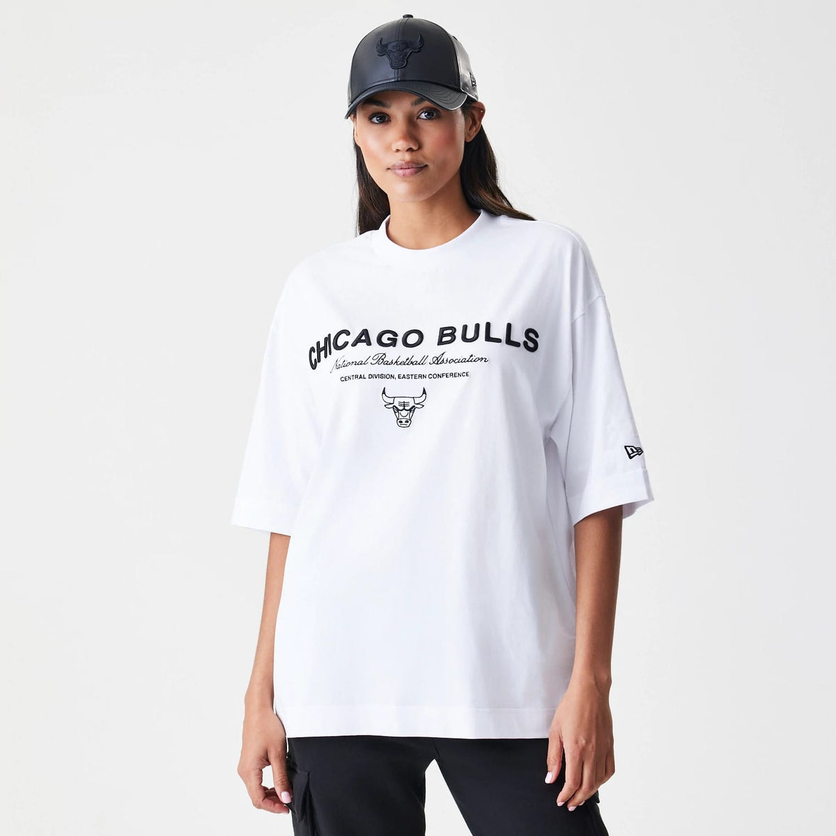 Chicago Bulls NBA Linear White T-Shirt-kentox